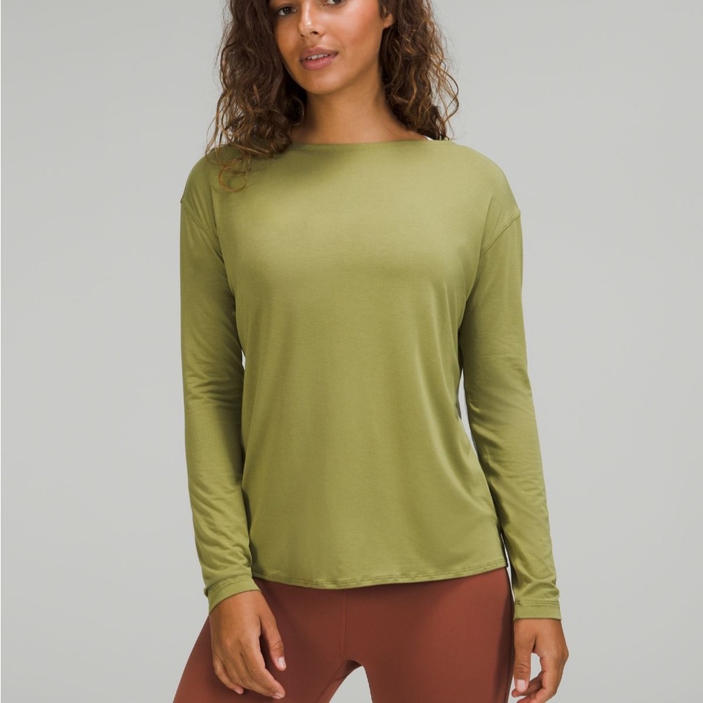Modal blend open back long sleeve